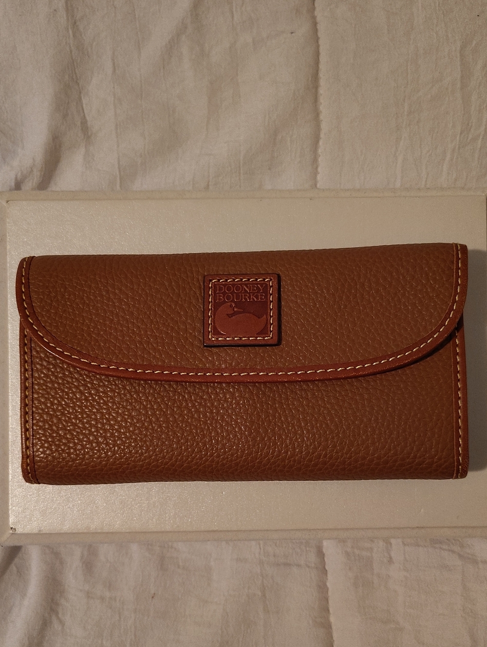Dooney & Bourke Caramel Pebble Grain Leather Wallet